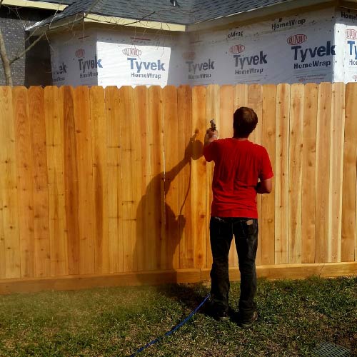 Weather Treating Privacy Fence